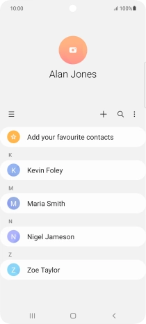 Press the required contact.