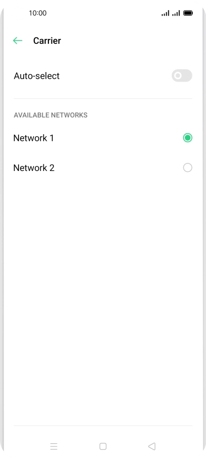 Press the required network.