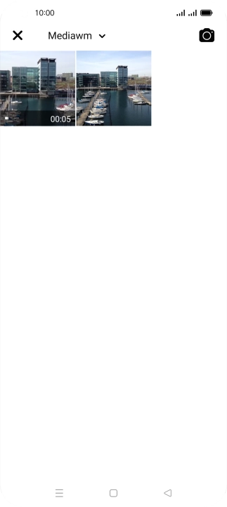 Press the required picture or video clip.