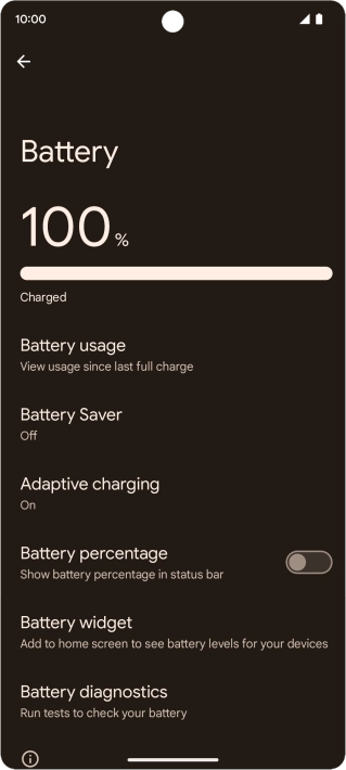 Press Adaptive charging.
