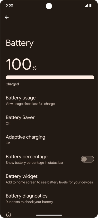 Press Adaptive charging.