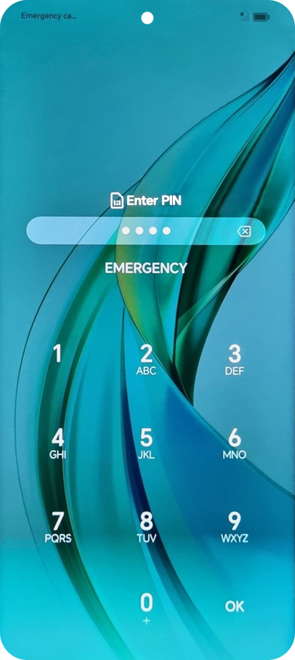 Key in a new four-digit PIN and press OK.