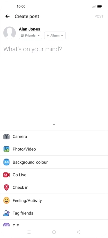 Press the text input field and key in the required text.