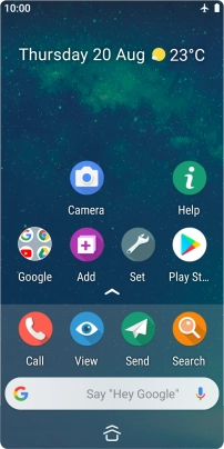 The flight mode icon shows that flight mode is turned on.