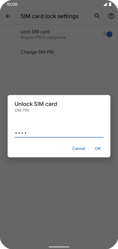 Key in your PIN and press OK.