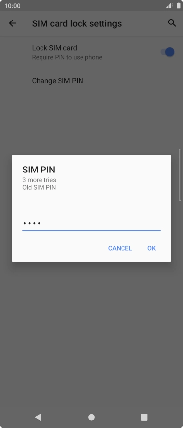 Key in your current PIN and press OK.