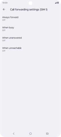 Press the required divert type.