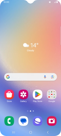 The alarm icon shows that the alarm is set.