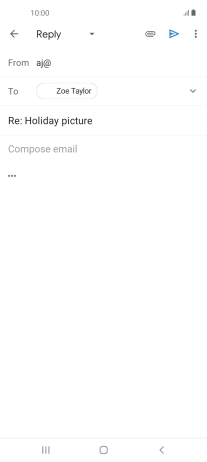 Press the text input field and key in the required text.