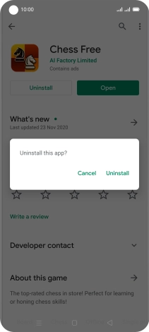 Press Uninstall.
