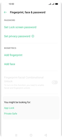 Press Add fingerprint.