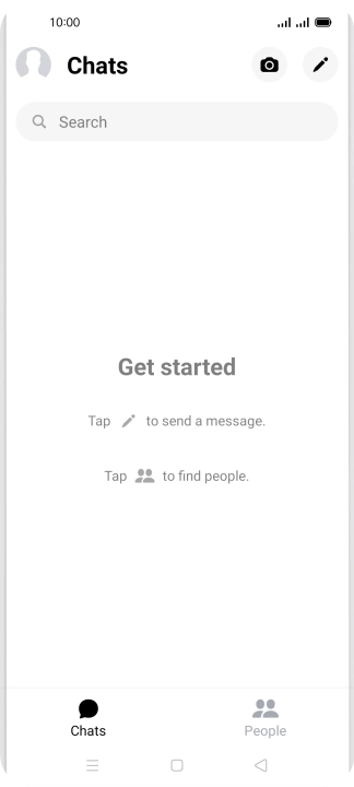 Press the new message icon.
