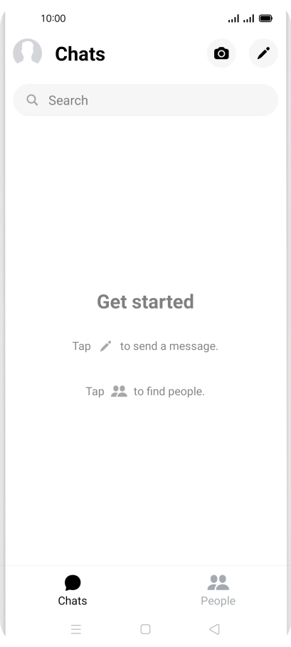 Press the new message icon.
