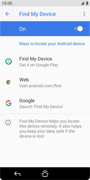 Press the Home key to return to the home screen.