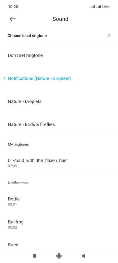 Press the required message tones to hear them.