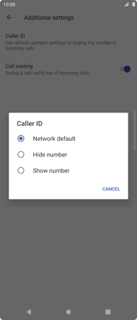 Press Show number to turn on caller identification.