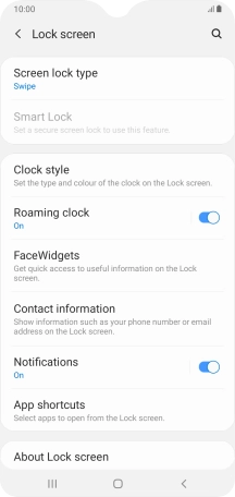Press Screen lock type.