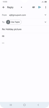 Press the send icon.