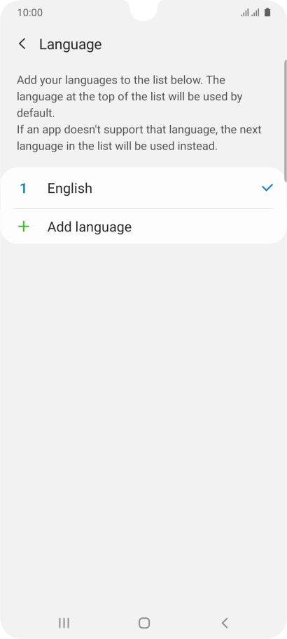 Press Add language.