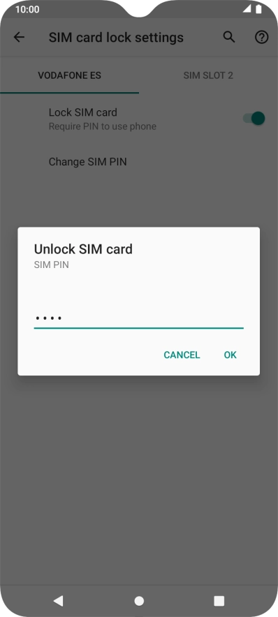 Key in your PIN and press OK.