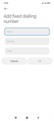 Press Name and key in the required name.