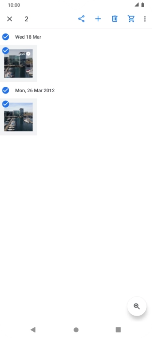 Press the share icon.