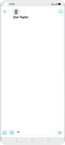 Write the required message and press the send icon.