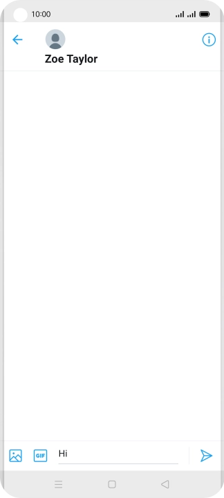 Write the required message and press the send icon.