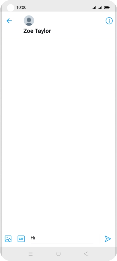 Write the required message and press the send icon.