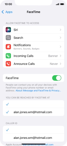 Press the indicator next to 