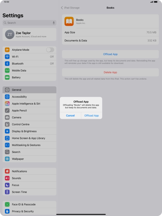 Press Offload App.