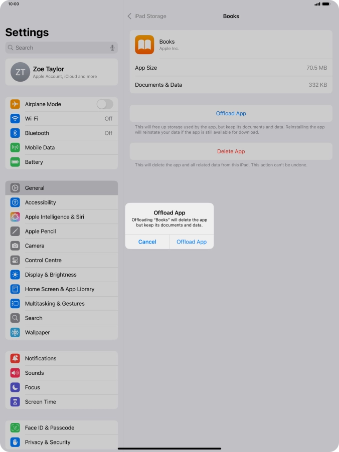 Press Offload App.