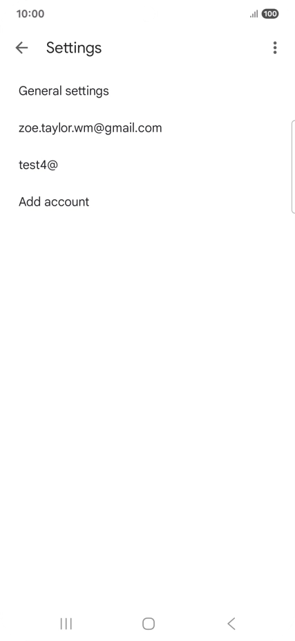 Press the required email account.