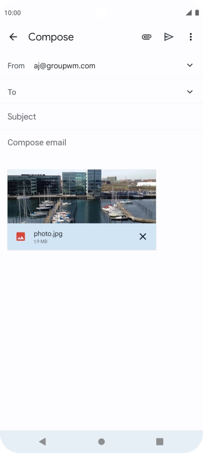 Press To and key in the first letters of the recipient's name.