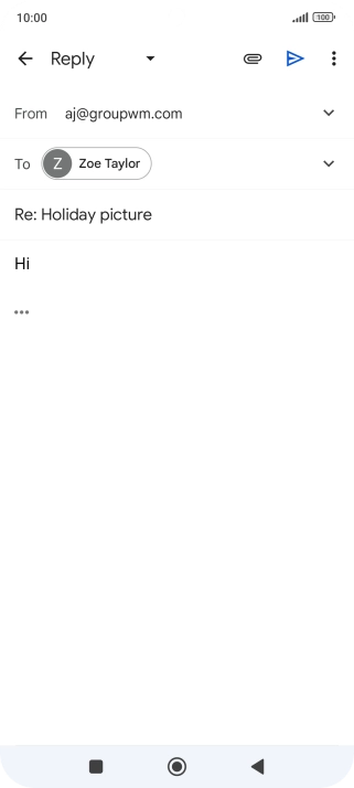 Write the required text and press the send icon.