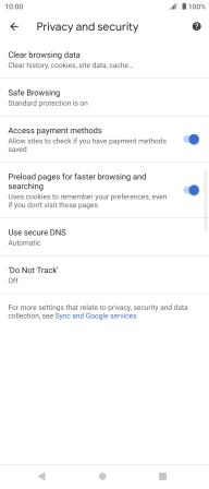 Press Clear browsing data.