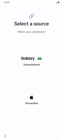 Press the required setting and follow the instructions on the screen to transfer the content from another phone.