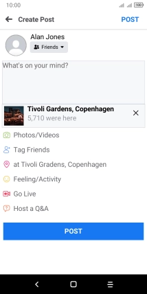 Press the text input field.