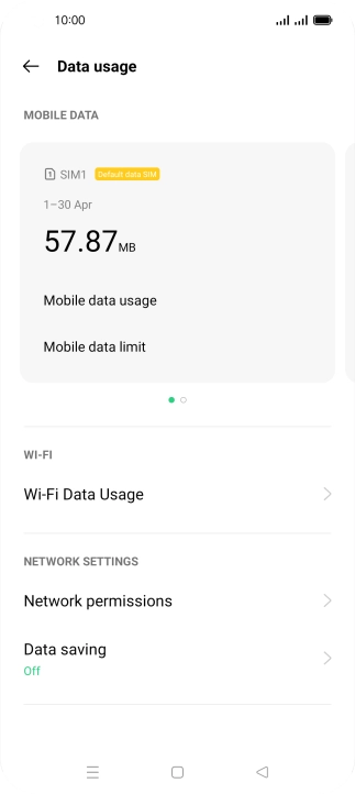The total data usage is displayed.
