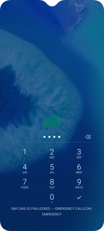 Key in a new four-digit PIN and press the confirm icon.