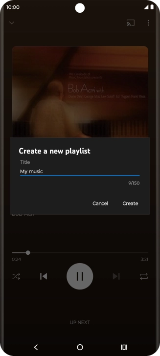 Key in a name for the playlist and press Create.