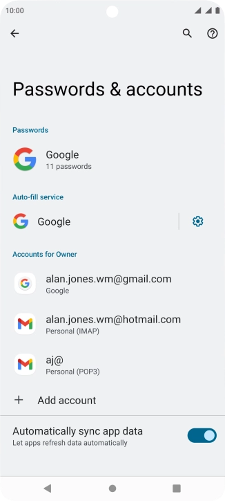 Press the indicator next to 