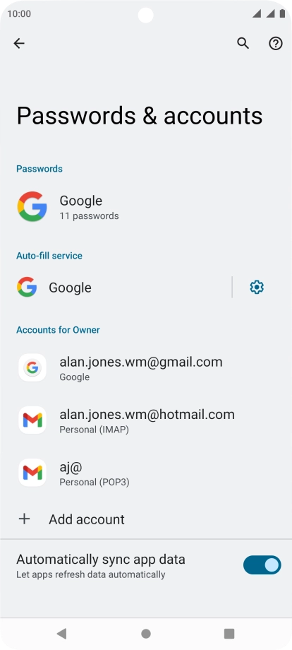 Press the indicator next to 