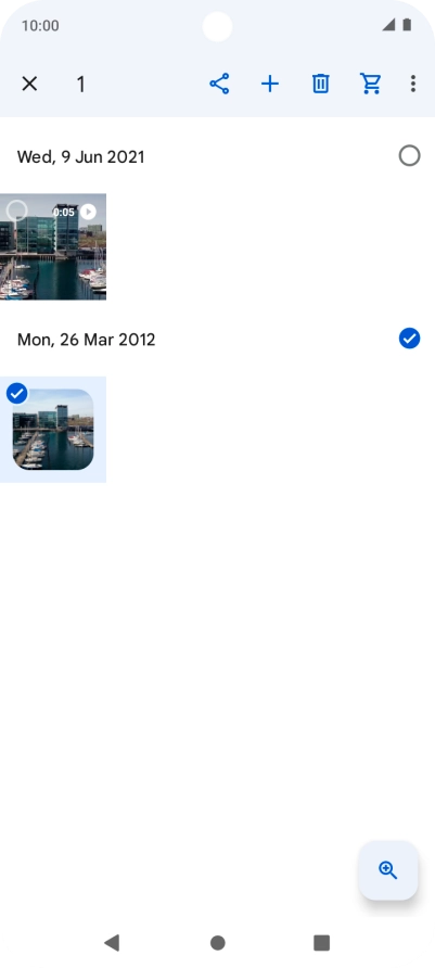 Press the share icon.