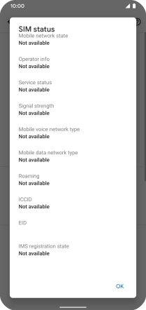 Your phone's EID number is displayed below EID.