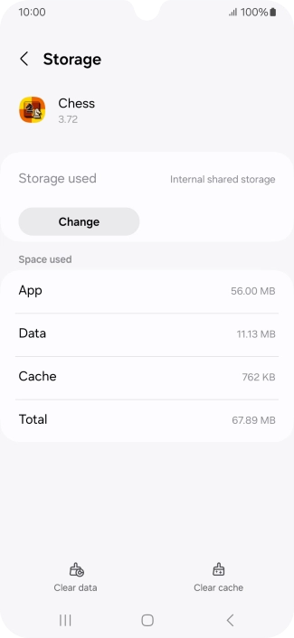 Press Clear cache.