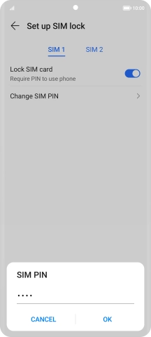 Key in a new four-digit PIN and press OK.