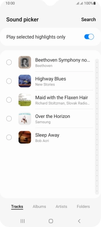 Press the required ring tones to hear them.