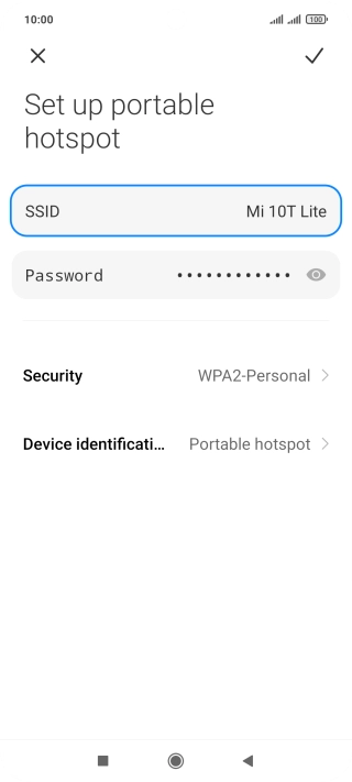 Press Password and key in the required password.