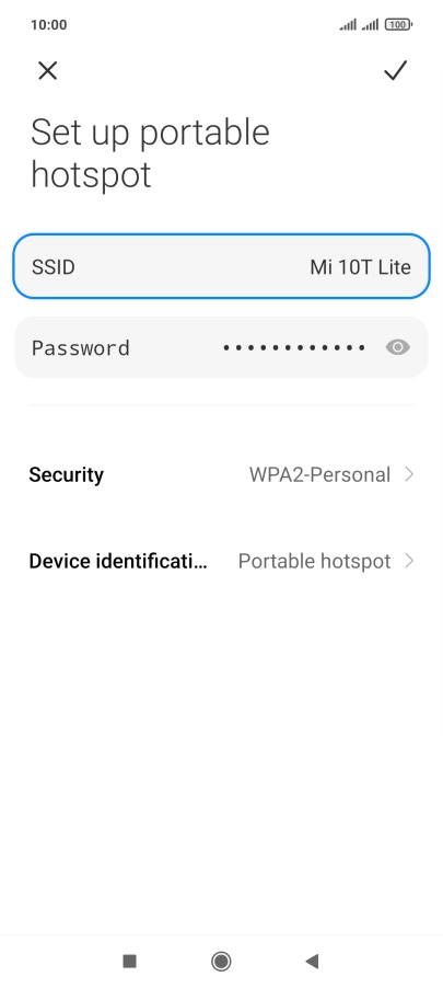 Press Password and key in the required password.